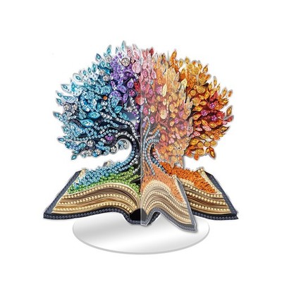 Ginfonr Tabletop Diamond Art Painting Kit, Double Sided Tree of Life 2