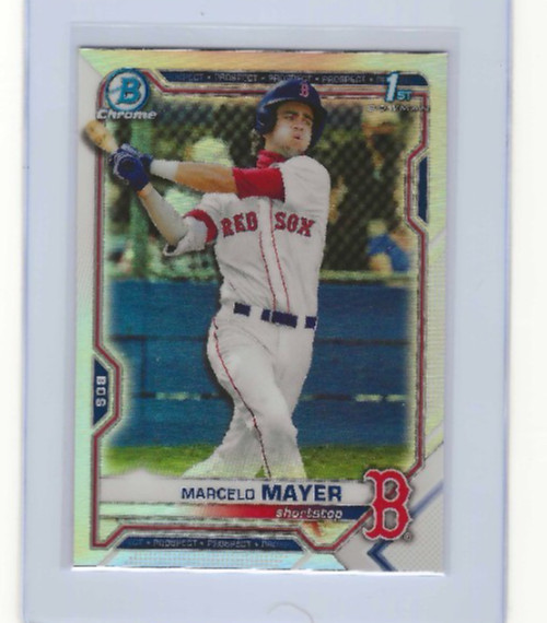 2021 Bowman Chrome Draft BDC-174 MARCELO MAYER REFRACTOR 1st Bowman Card ~🔥🔥🔥