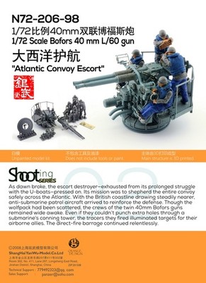 Orange Hobby N72-206 1/72 Scale Bofors 40 mm L/60 gu n ''Atlantic Convoy Escort''