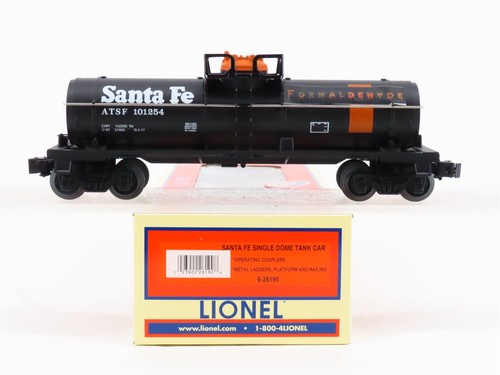 Carro cisterna Lionel 6-26190 ATSF Santa Fe de cúpula única calibre O 3 rieles #101254 | Condition: Used