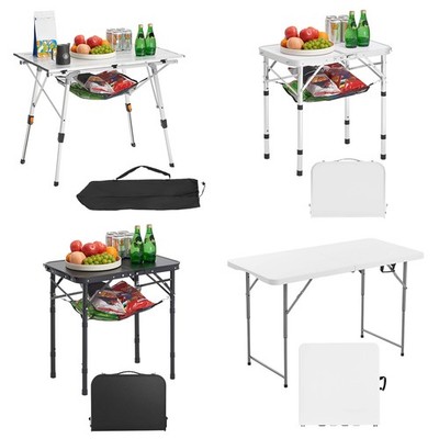 Uimoso 2/3/4FT Folding Portable Camping Table Outdoor Table Adjustable Height