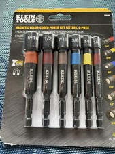 Klein Tools 4   Magnetic Power Nut Setter Set, 6 Pieces NEW