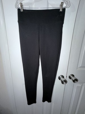Slim Factor By Investments Black Leggings Womens Size M Mid-Rise Ankle Stretch
