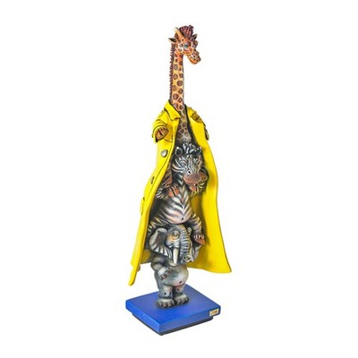 Carlos & Albert Incognito Yellow Giraffe Sculpture Ltd Ed 150 Folk Art