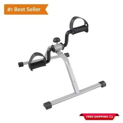Mini Stationary Exercise Bike with Calorie Tracker & Foldable Design - Gray