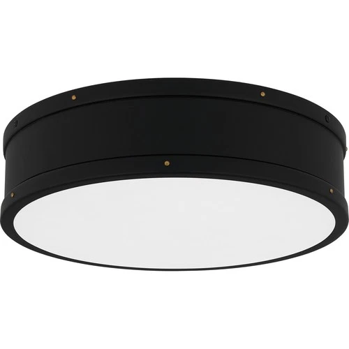 Matte Black LED Flush Mount from the Quoizel Flush Mount Collection - Picture 2 of 5