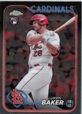 2024 Topps Chrome Baseball #132 Luken Baker St. Louis Cardinals RC
