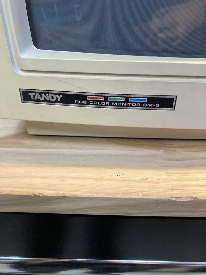 Monitor color Tandy vintage RGB CRT CM-5 25-1043A probado funcionando Foto 4 de 4
