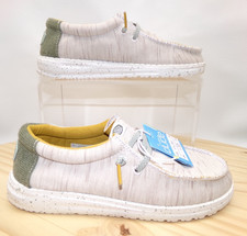 Hey Dude Wally Youth Jersey Shoes Youth Size 2 Walnut Color Slip On NEW