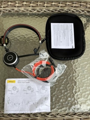 JABRA EVOLVE 40 UC Stereo Corded Headset for VoIP Softphone Mobile Phone Tablet