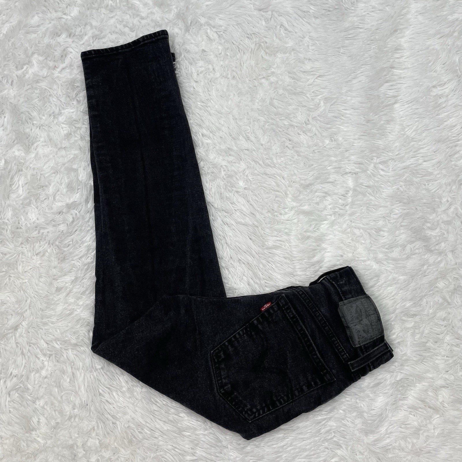 Levis Wedgie Straight Leg Black Jeans Women’s Size 26 26x28 High Rise Denim