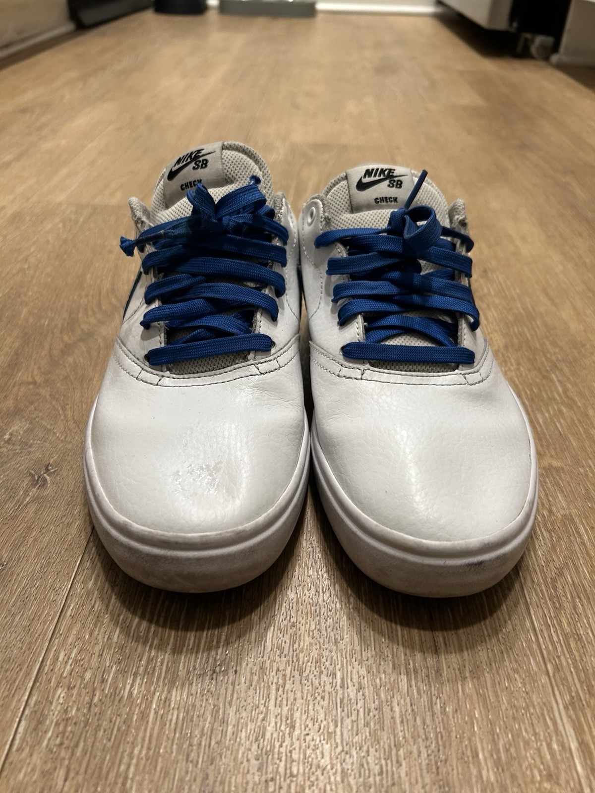 Nike SB Check Solarsoft White Black Skate Shoes Men&rsquo;s Size