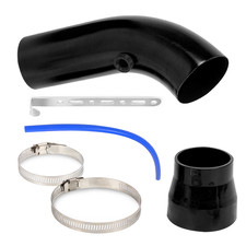 Universal 76mm 3" Aluminum Car Cold Air Intake Induction Pipe Hose Tube Black