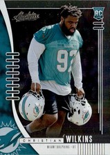 Christian Wilkins 2019 Panini Absolute RC #168 Miami Dolphins