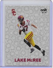 2025 Onit Athlete NIL Fusion Premium Holo Lake McRee USC TE RC Serial #39/75
