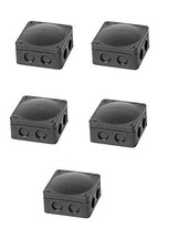 5x WISKA Empty Waterproof Junction Box Black IP66/67, 8xM20 Threaded 85x85x51mm