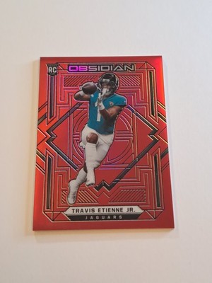 2021 Panini Obsidian #108 Travis Etienne Jr. Red Flood #/26 Rookie RC 