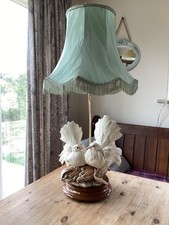 Rare Doves Capodimonte Giuseppe Armani Florence Table Lamp **STUNNING**