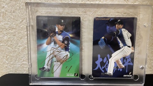 2015 & 2016 Calbee Shohei Ohtani Star Card #S-06 & Gold Foil Sign #S-04 2-Card