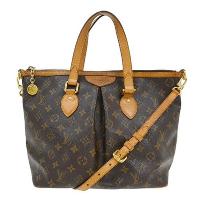Best04 LOUIS VUITTON MONOGRAM PALERMO PM 2WAY TOTE BAG M40145 TA0132 BQ00695