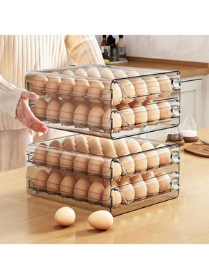 1 Tier 2 Egg Storage Box 30 40 60 Grid Stackable PET Multi-Layer Tray Container