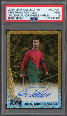 2024 Leaf Collective #90ACR1 Cristiano Ronaldo AU-Orange Shimmer 1