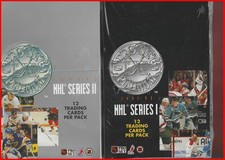 Lot 2 box Hockey 1991/92 Pro Set platinum série 1 et 2 Hobby boite 36 packs X 2