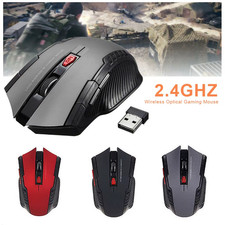 2.4GHz Souris optique sans fil USB Souris de jeux d'ordinateur UK
