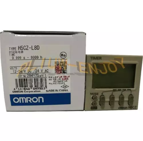 New Omron H5CZ-L8D 12-24VDC 24VAC H5CZ L8D Timer in Box