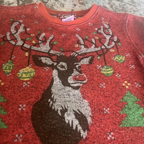 Ugly Christmas Sweater Reindeer Holiday Hybrid Sweater size Medium - Picture 9 of 9
