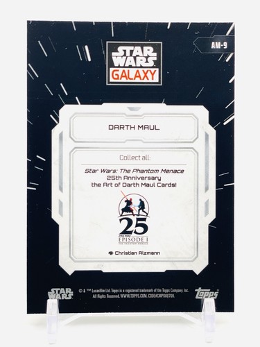 DARTH MAUL SP Art of Darth Maul Refractor #AM-9 2024 Topps Star Wars Galaxy - Picture 2 of 2