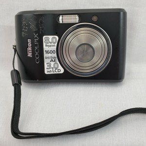 Black Nikon Coolpix L18 Digital Camera 8 Mp 3x Zoom Iso 1600 3 Inch Lcd 352 Ebay