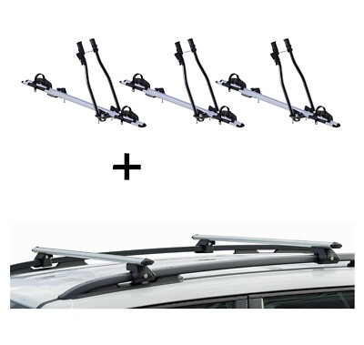 3x Fahrradträger SAGITTAR+Relingträger CRV135 für für Honda Civic Shuttle ab 88