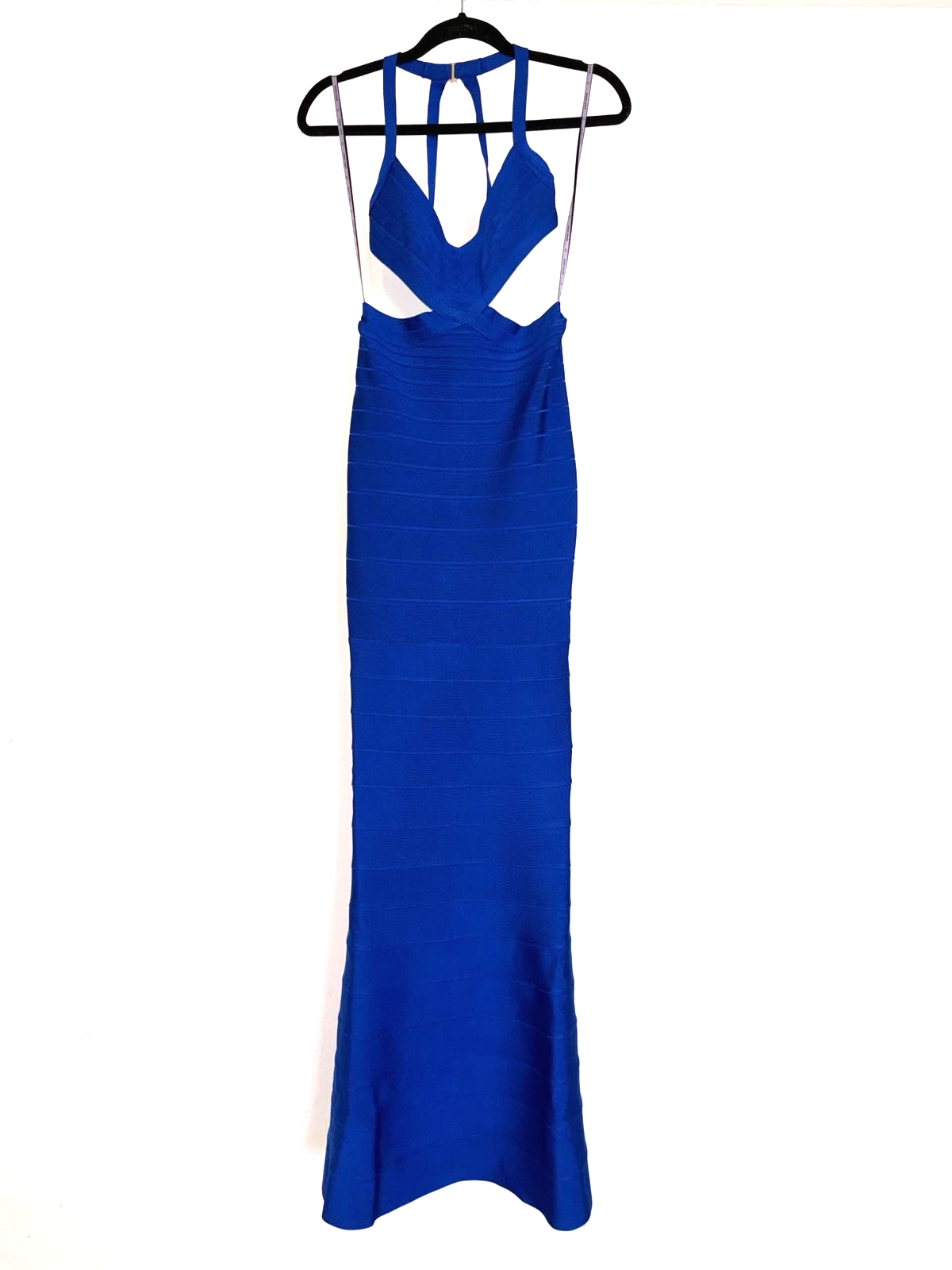 Iconic HERVE LEGER $1690 NWT Marcella Bright Blue Bandage Dress — Free Shipping