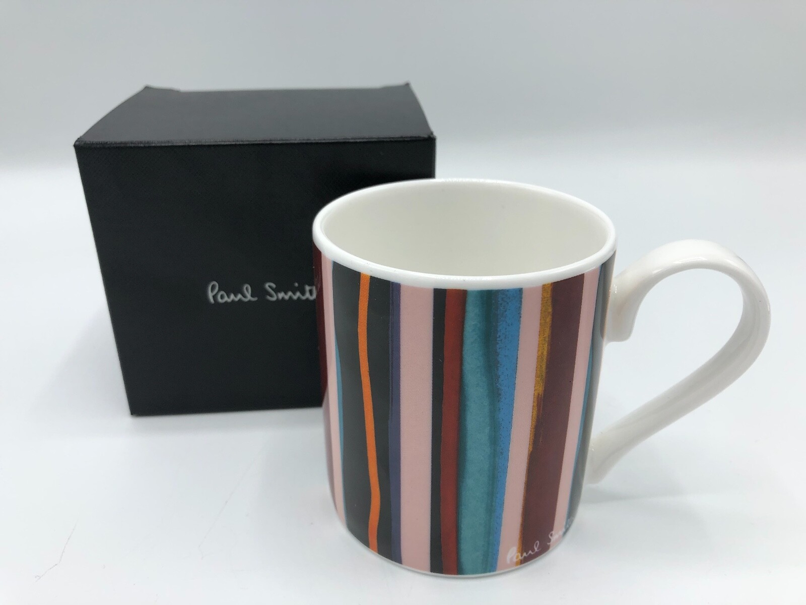 PAUL SMITH 'Expressive Stripes' multi stripes MUG cup in Box