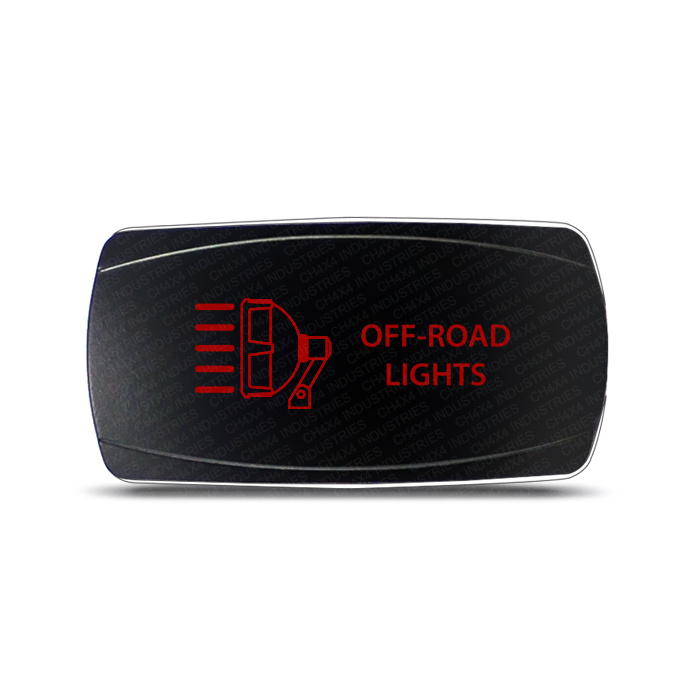Rocker Switch Off-Road Lights Symbol - Horizontal - Red LED | eBay