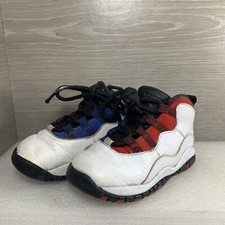 Nike Jordan X 10 Retro 2018 White Blue Red Shoes 310808-160 Toddler Kids Size 7C