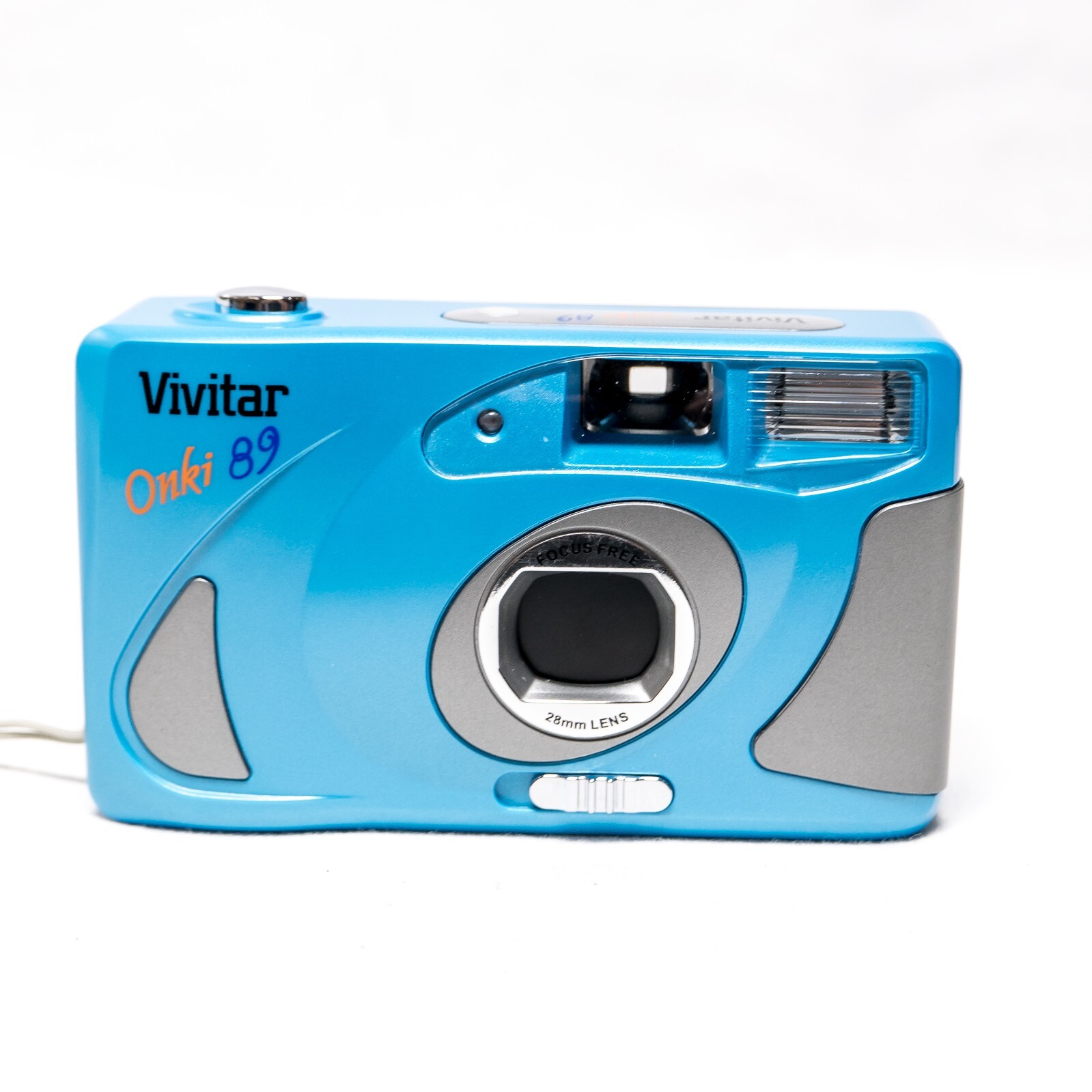 ⭐ Vintage Vivitar Onki 89 Blue Builtin Flash Auto Exposure 35mm Film