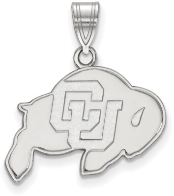 10K Weißgold University of Colorado Medium Anhänger von LogoArt (1W003UCO)
