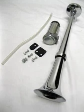 135DB Super Loud 12V 17.5" Single Trumpet Air Horn Compressor Truck Boat Train