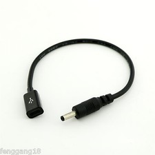 DC Power Micro USB Female Socket to DC 3.5 x 1.35mm Male Plug Adapter Cable Cord