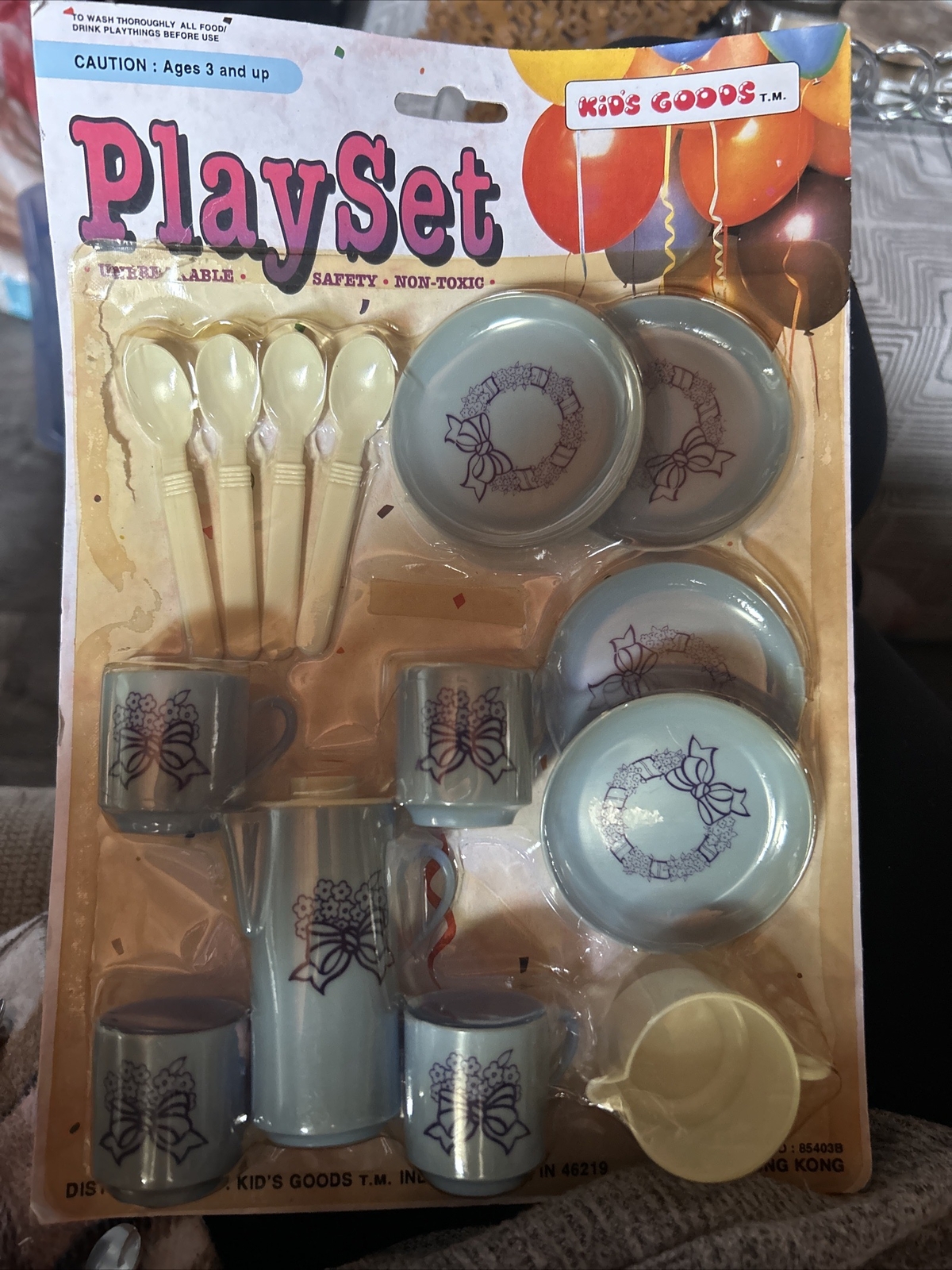 Vintage NOS Kids Goods Playset. Play Dishes Hong Kong 