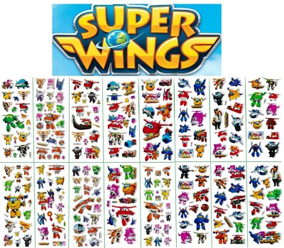 3D puffy Stickers SUPER WINGS    robot airplane transformer Jett Jimbo Korea