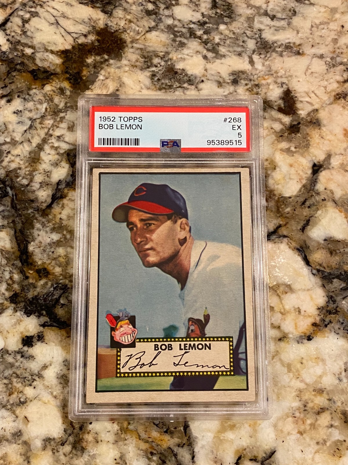 1952 TOPPS BOB LEMON #268 PSA 5 FRESHLY GRADED CENTERED HI # INDIANS HOF BEAUTY