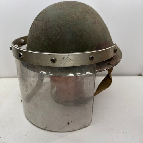 Original British Army Northern Ireland Troubles Mk4 Turtle Riot Helmet & Visor