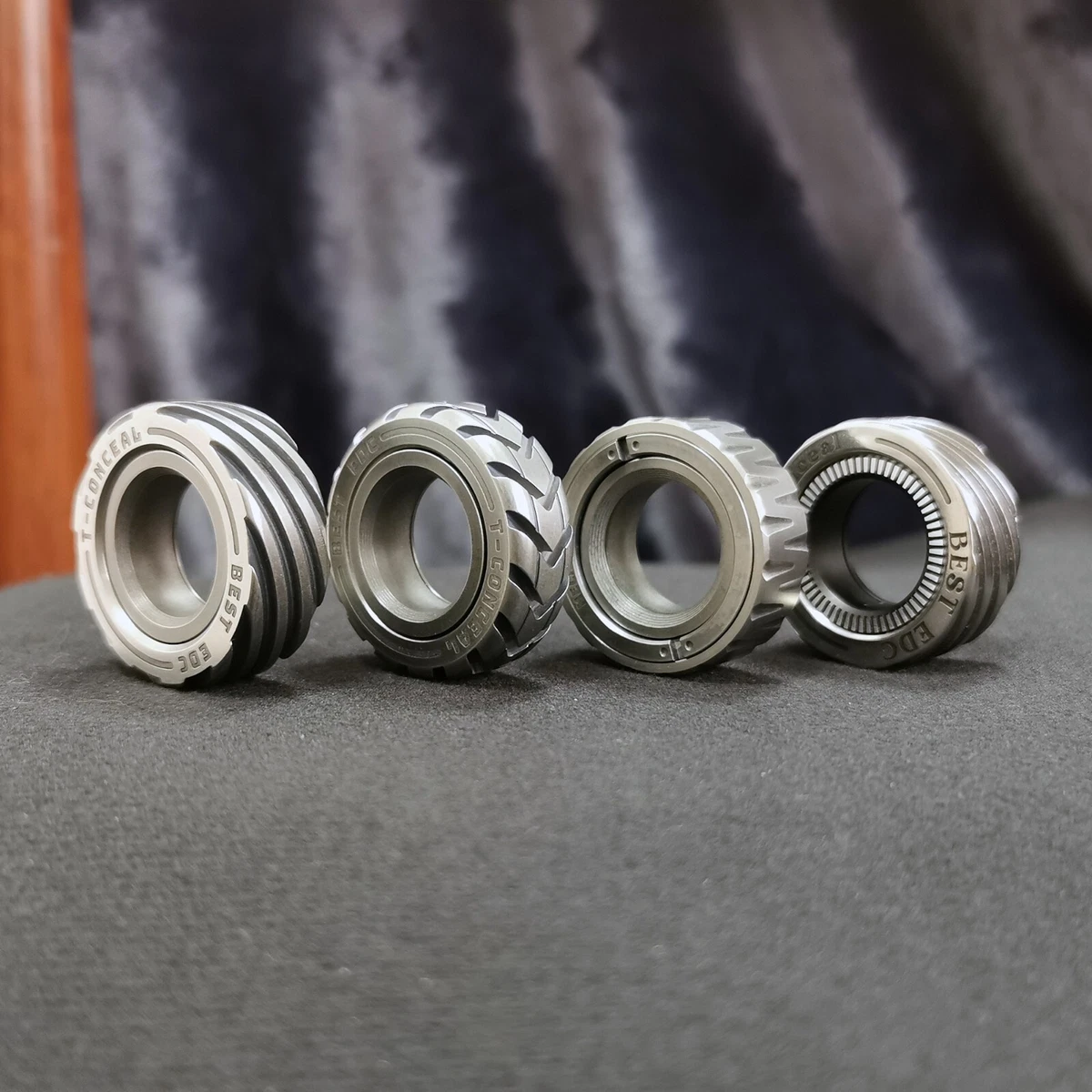Fidget Spinner Mechanic Ring Metal EDC Slider Stress Relief Adults Magnetic Toys