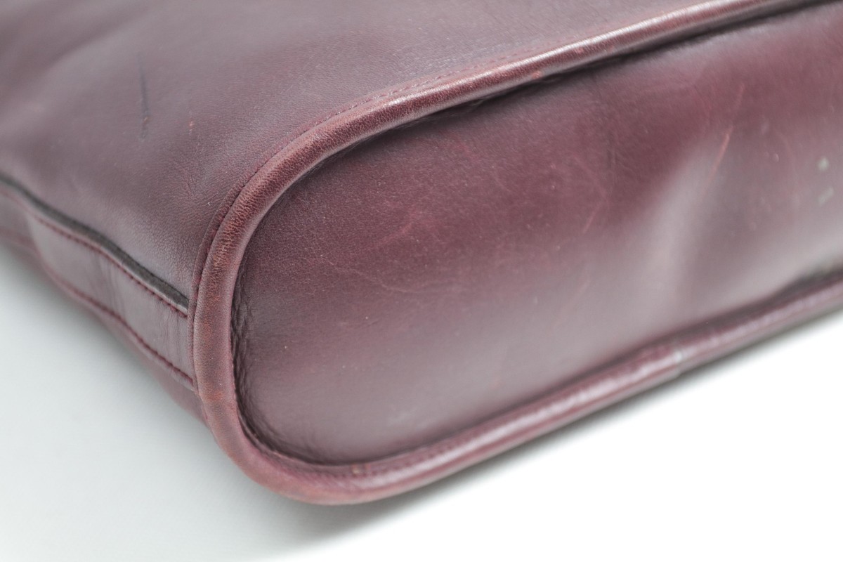 Sac Bandoulière Etienne Aigner Vintage En Cuir Bordeaux - Bon état, Fait Main En France