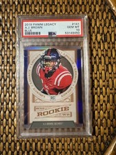 2019 Panini Legacy Football Gold Prizm Rookie #141 A.J. Brown No 36/50 PSA 10