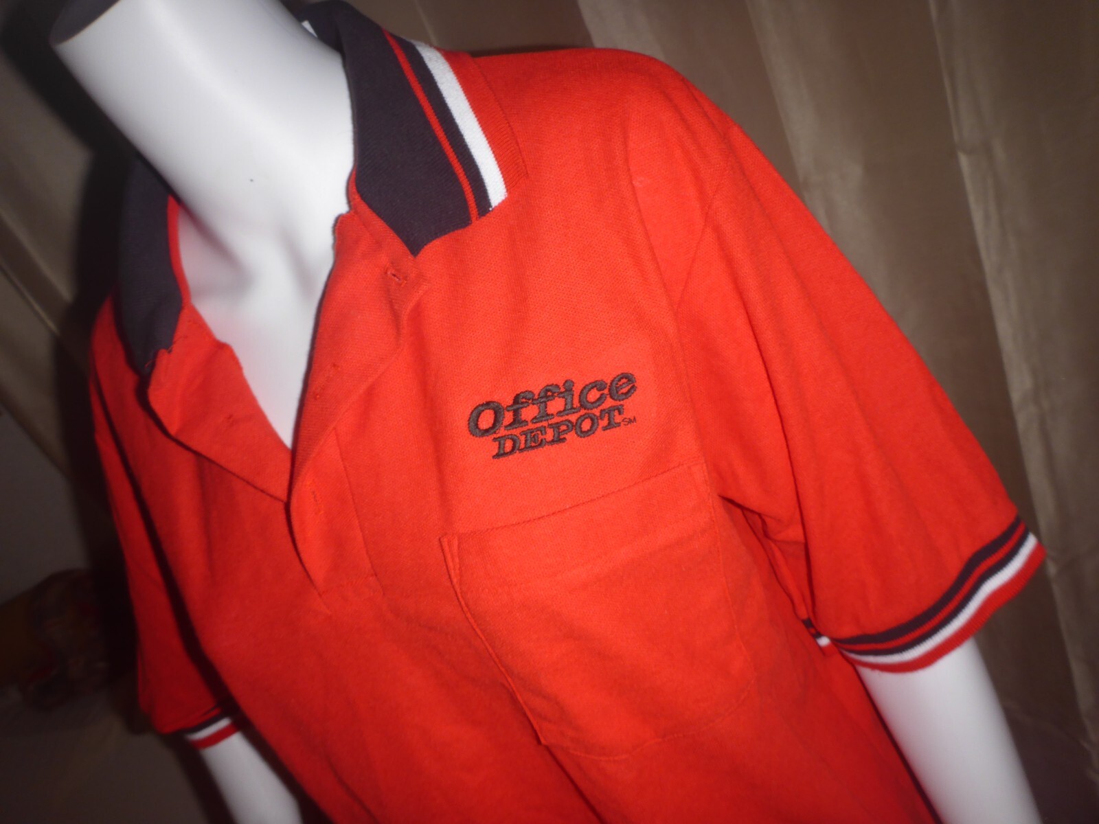 Office Depot Employee Uniform Polo Shirt Red Size Large L Costume