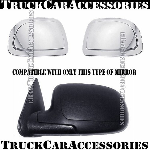 For CHEVY Tahoe 2000-2001 02 03 2004 2005 2006 Chrome Mirror Cover Round Top CAP - Picture 6 of 6